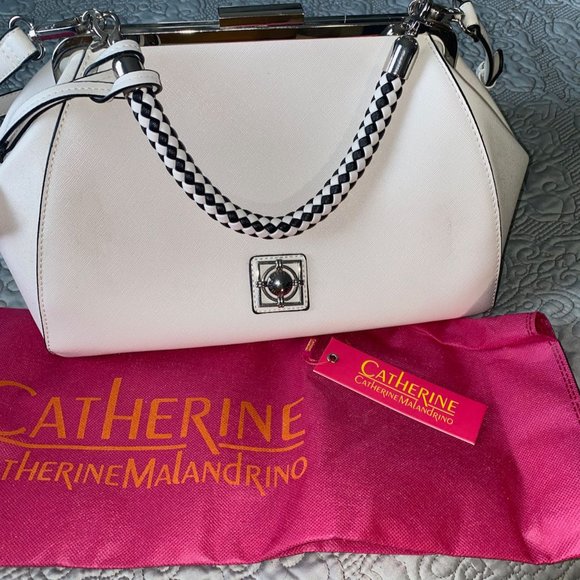 Catherine Malandrino 3D Floral Annabelle Frame Satchel w/dust bag - Picture 3 of 16